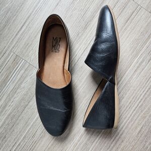Miz Mooz Black Leather Kimmy Flats: Size 41